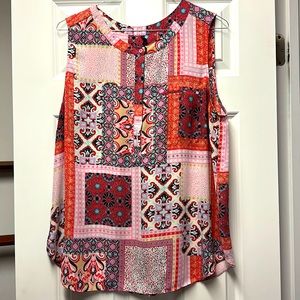 NYDJ sleeveless Pintuck blouse size 1X